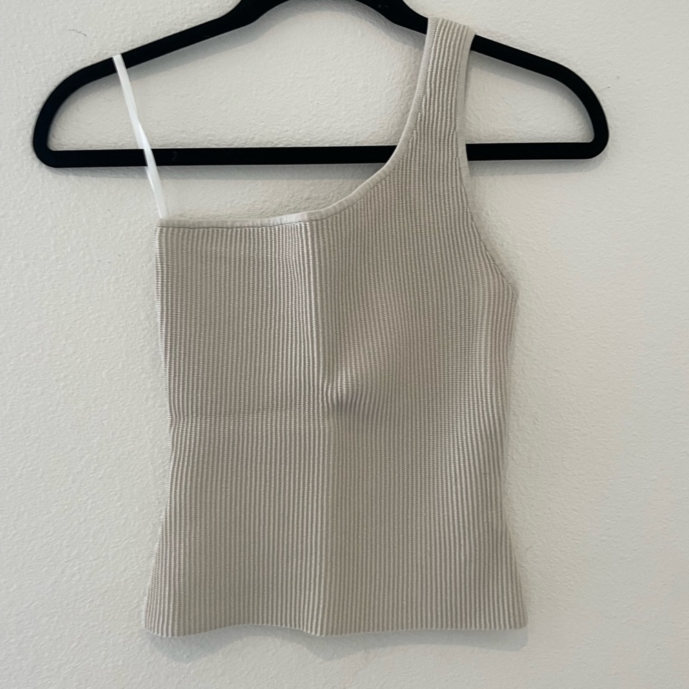 ARITZIA SCULPT KNIT ONE SHOULDER TOP